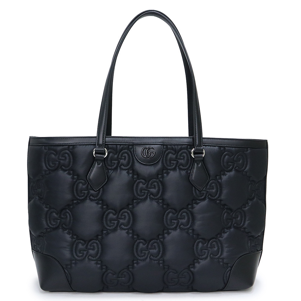 Gucci GG Matelasse Hand Tote Bag Leather Black